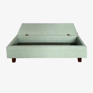 Banqueta Baúl Praga Lino Verde Jeans
