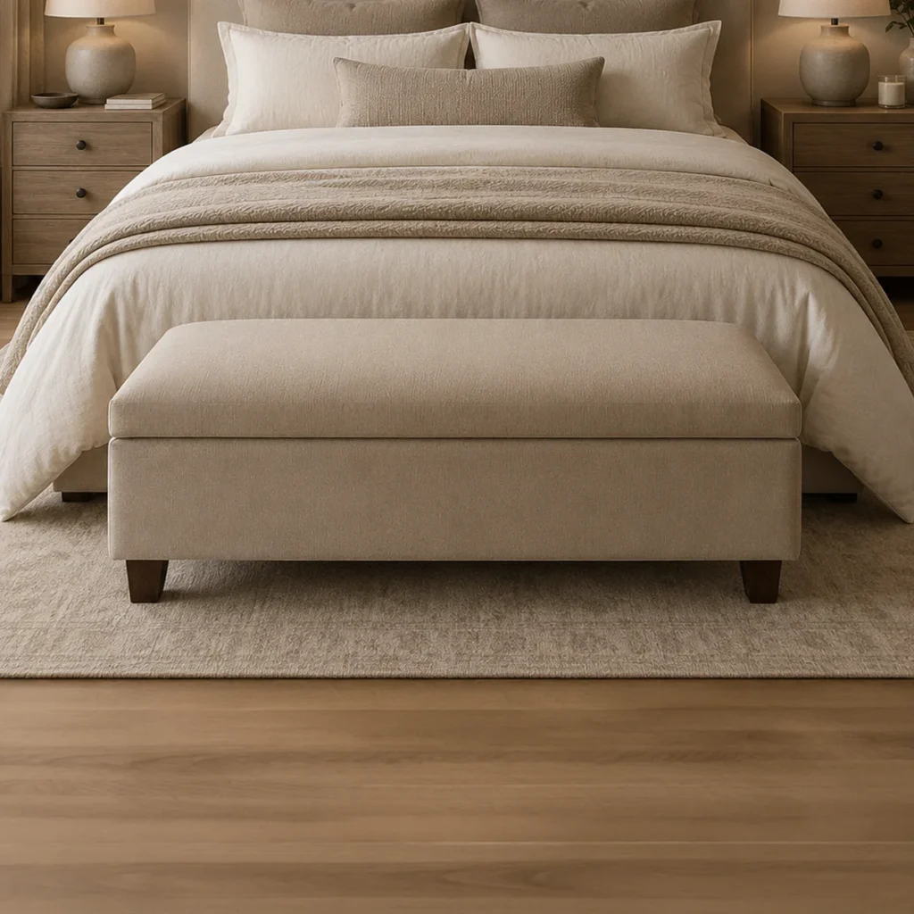 Banqueta Baúl Flat Lino Beige