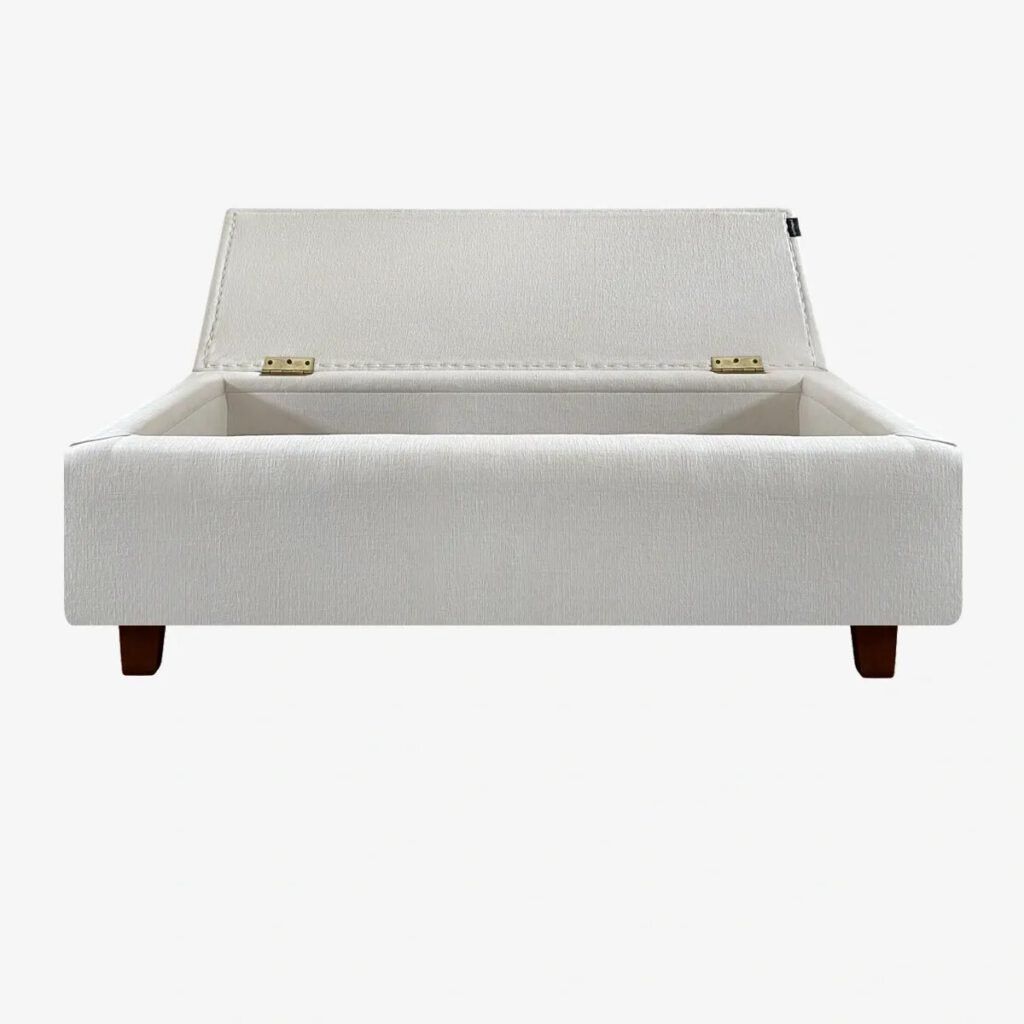 Banqueta Baúl Flat Lino Crudo