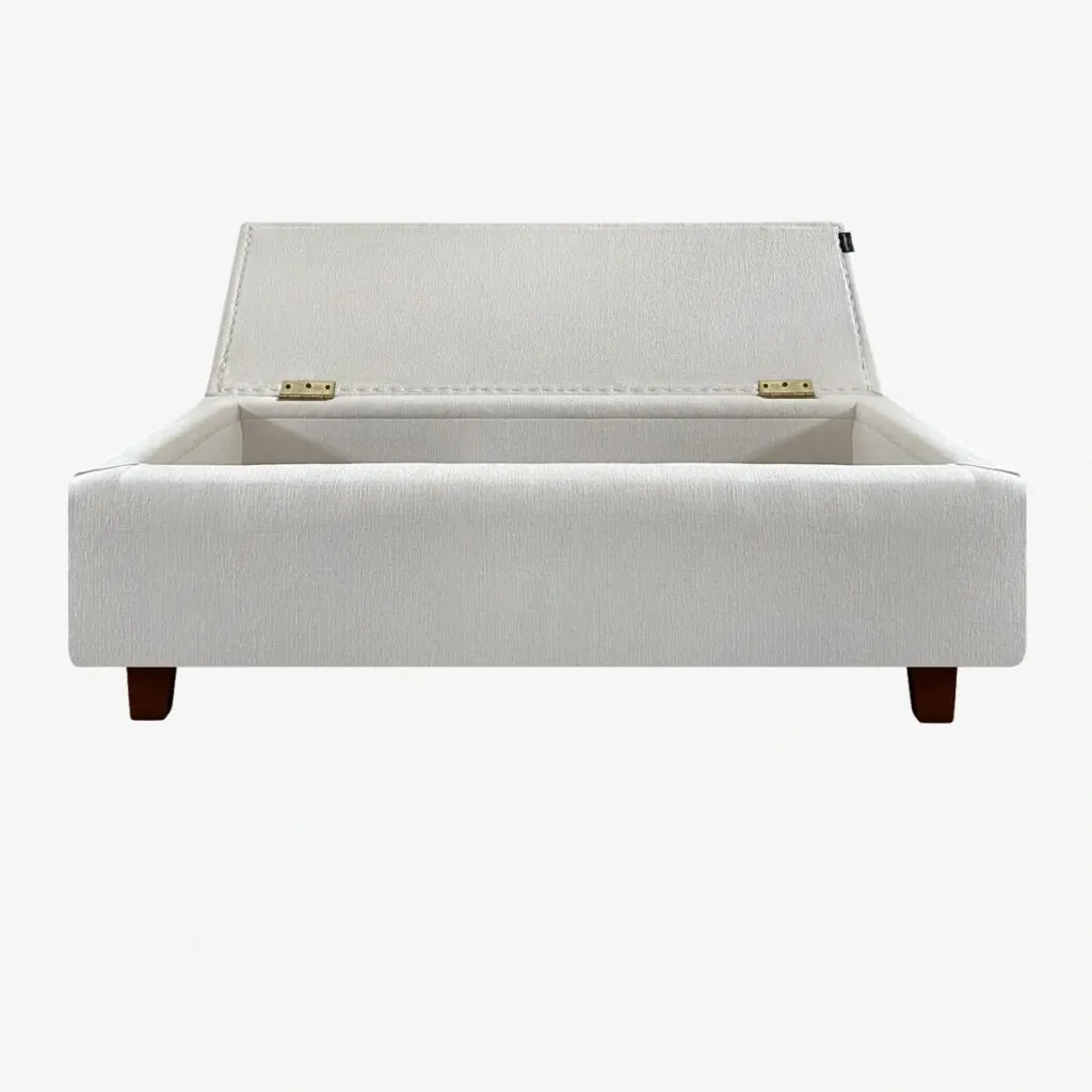 Banqueta Baúl Flat Lino Crudo