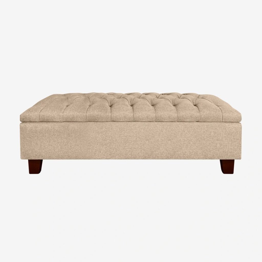 Banqueta Baúl Praga Lino Beige