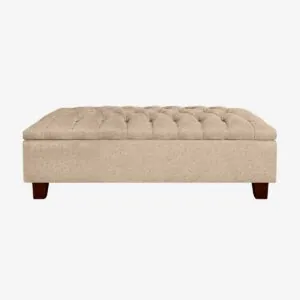 Banqueta Baúl Praga Lino Beige