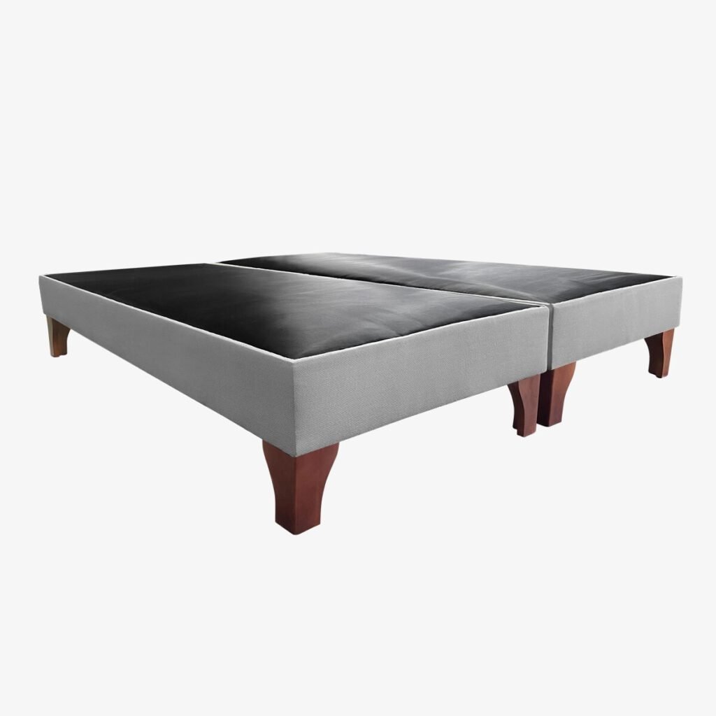 Base de Cama Europea Lino Gris Plata