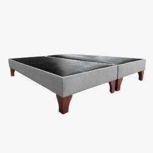 Base de Cama Europea Lino Gris Plata