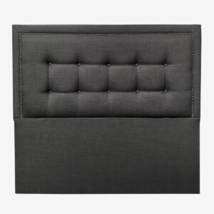 Respaldo de Cama Botoné Frame Tachas Lino Grafito