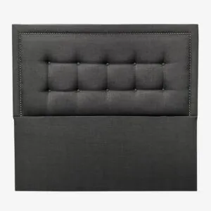 Respaldo de Cama Botoné Frame Tachas Lino Grafito