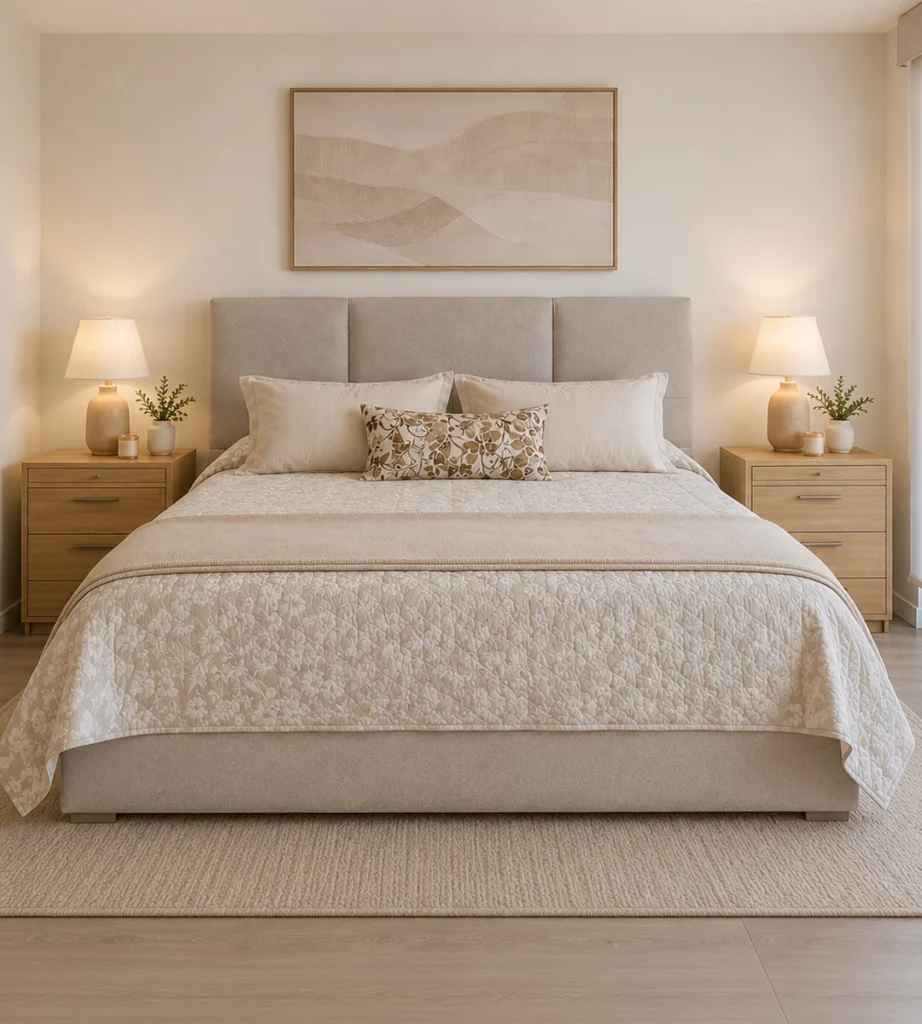 cama tapizada modelo block de espacio hogar
