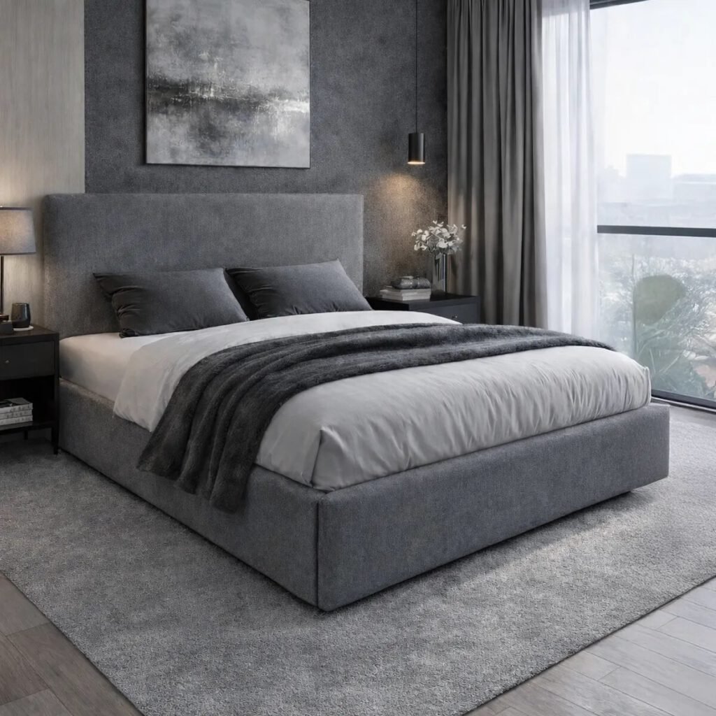 Cama Flat Lino Gris