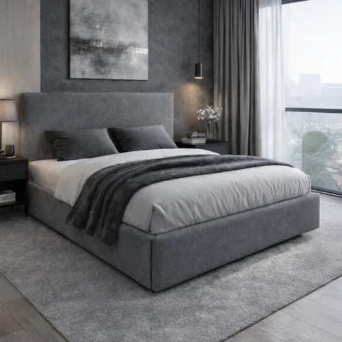 Cama Flat Lino Gris