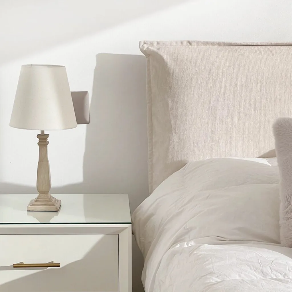 Cama Flat Pestaña Lino Crema