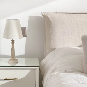 Cama Flat Pestaña Lino Crema