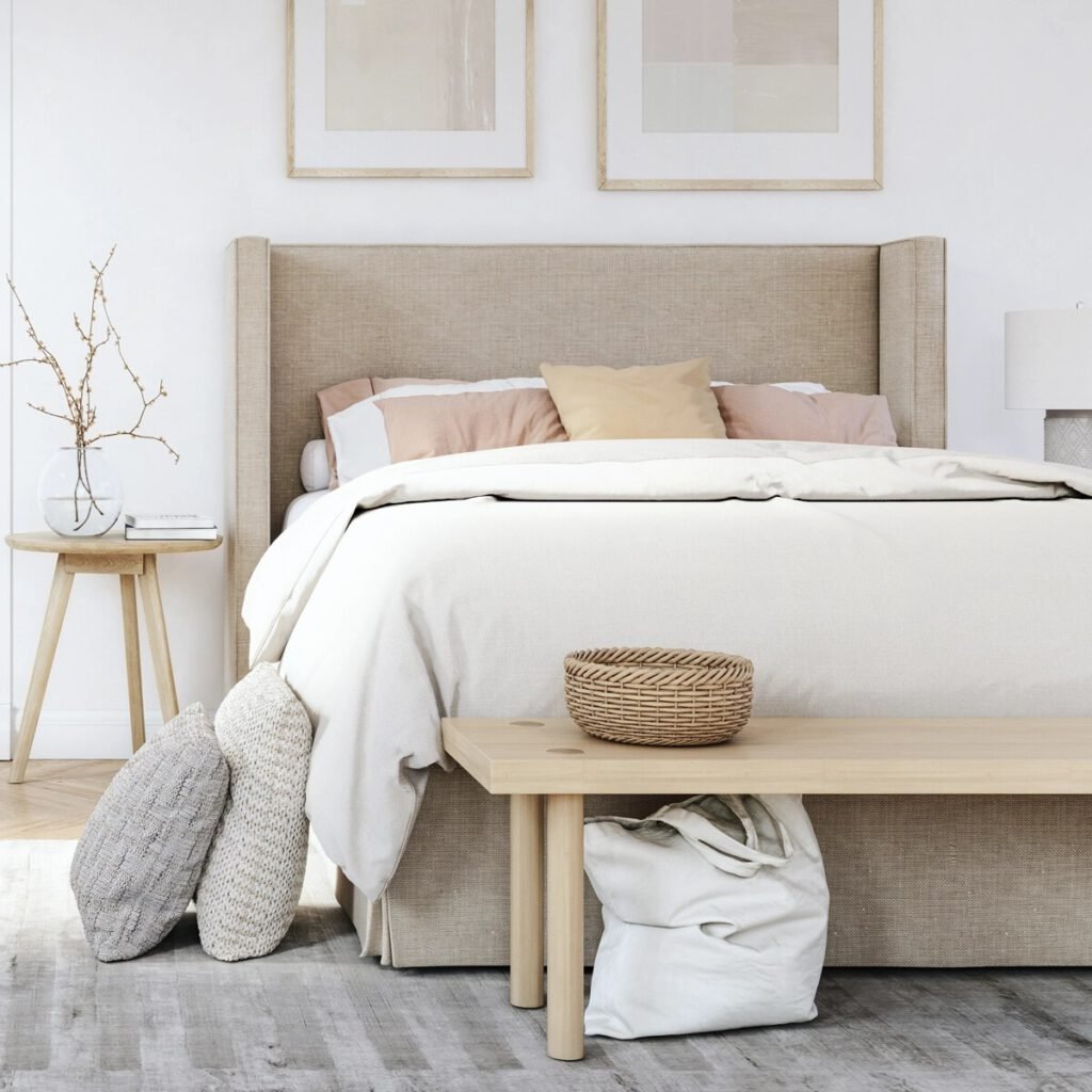 Cama Flat Wing Vivo Lino Beige