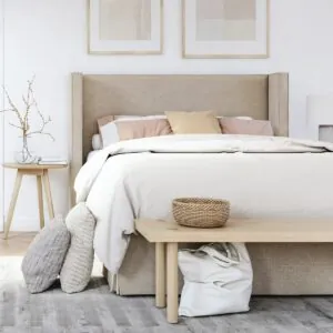 Cama Flat Wing Vivo Lino Beige