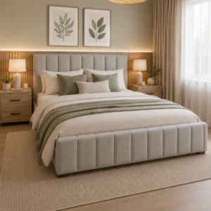 Cama Tubular Lino Gris Plata