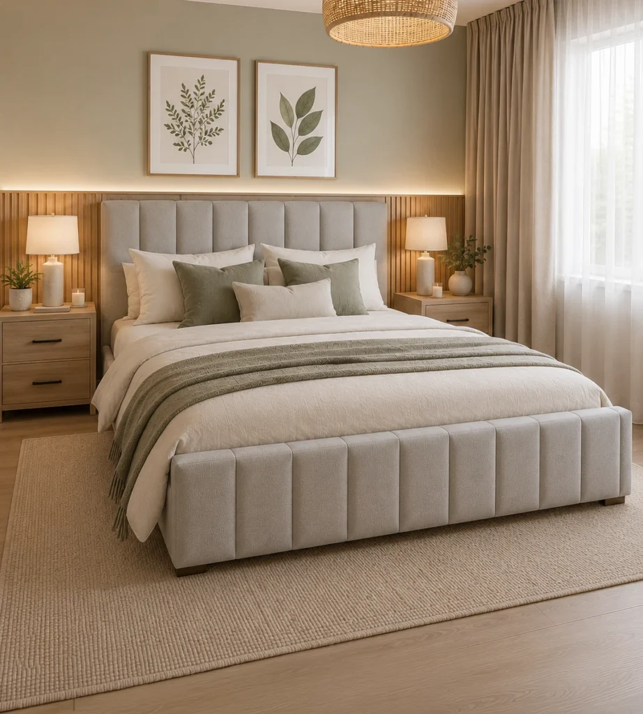 Cama Tubular Lino Gris Plata