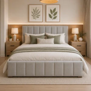 Cama Tubular Lino Gris Plata