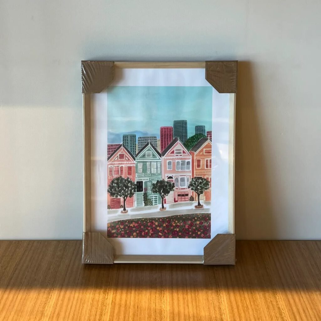 Cuadro Decorativo Casas 41×30 cm
