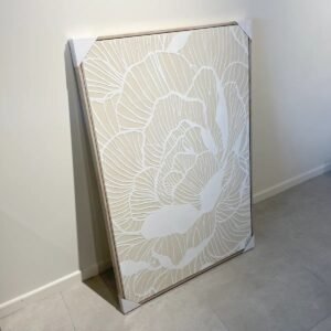 Cuadro Flor Beige 122x83 cm