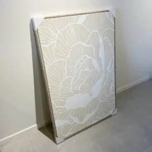 Cuadro Flor Beige 122x83 cm