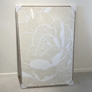 Cuadro Flor Beige 122x83 cm