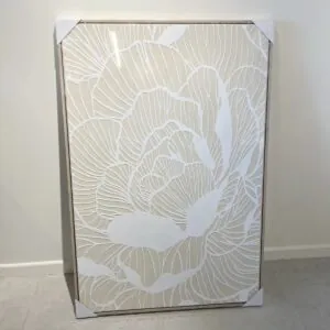 Cuadro Flor Beige 122x83 cm