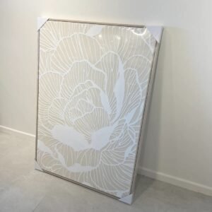 Cuadro Flor Beige 122x83 cm