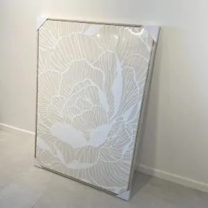 Cuadro Flor Beige 122x83 cm