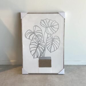 Cuadro Flor Maceta Cuadrada 91x60 cm