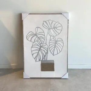 Cuadro Flor Maceta Cuadrada 91x60 cm