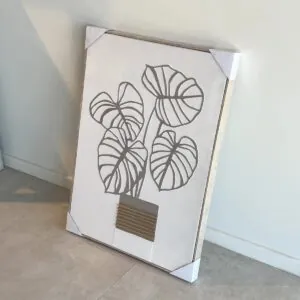 Cuadro Flor Maceta Cuadrada 91x60 cm