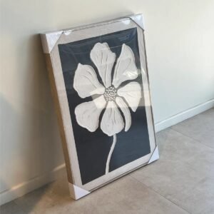 Cuadro Flor Negro 91x60 cm