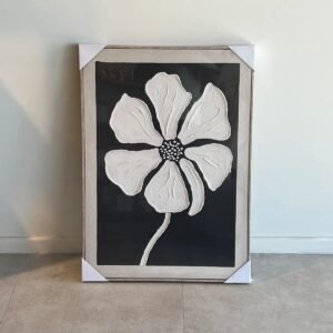 Cuadro Flor Negro 91x60 cm