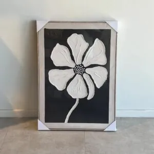 Cuadro Flor Negro 91x60 cm