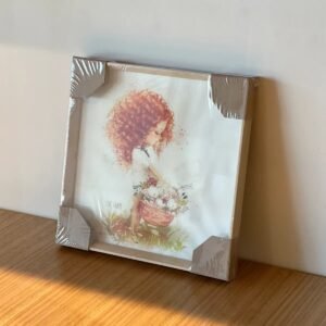 Cuadro Niña Flores 30x30 cm