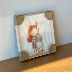 Cuadro Niña Pato 30x30 cm