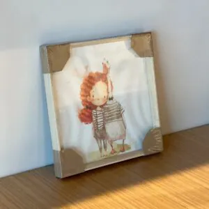 Cuadro Niña Pato 30×30 cm