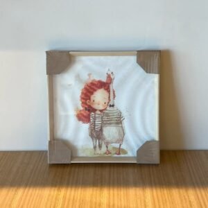 Cuadro Niña Pato 30x30 cm