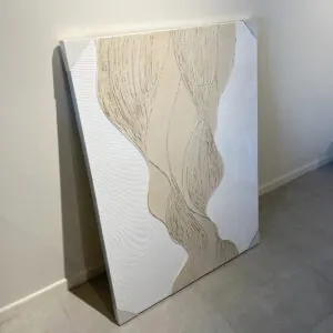 Cuadro Relieve Blanco 119x90 cm