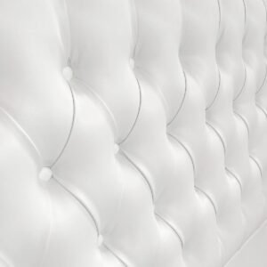 Respaldo de Cama Capitoné Premium Ecocuero Blanco