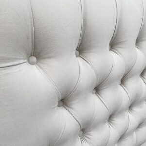 Respaldo de Cama Capitoné Premium Felpa Crudo