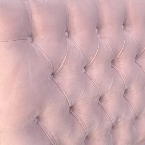 Respaldo de Cama Capitoné Premium Felpa Rosado Claro