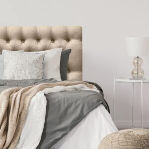 Respaldo de Cama Capitoné Premium Lino Beige
