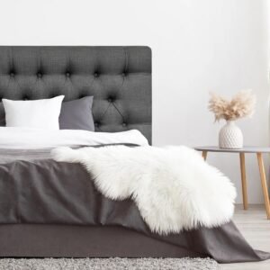 Respaldo de Cama Capitoné Premium Lino Grafito