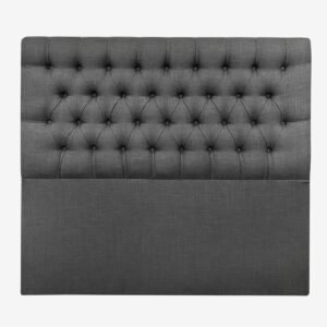 Respaldo de Cama Capitoné Premium Lino Grafito