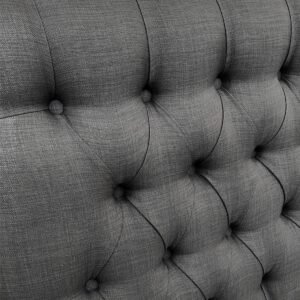 Respaldo de Cama Capitoné Premium Lino Grafito