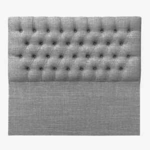 Respaldo de Cama Capitoné Premium Lino Gris Bariloche