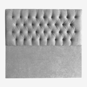 Respaldo de Cama Capitoné Premium Lino Gris Plata