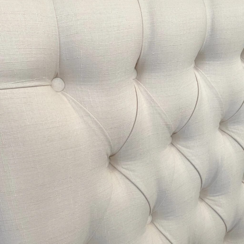 Respaldo de Cama Capitoné Premium Lino Crudo