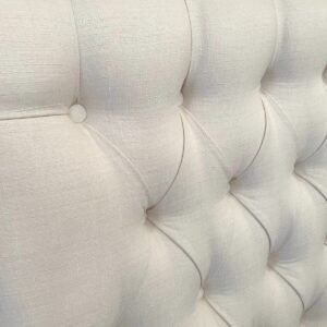 Respaldo de Cama Capitoné Premium Lino Crudo