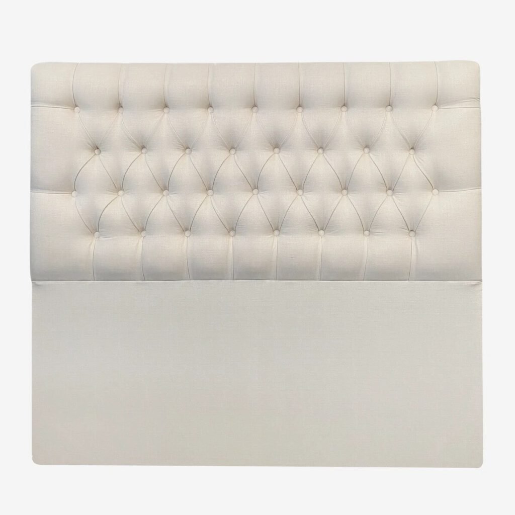 Respaldo de Cama Capitoné Premium Lino Crudo